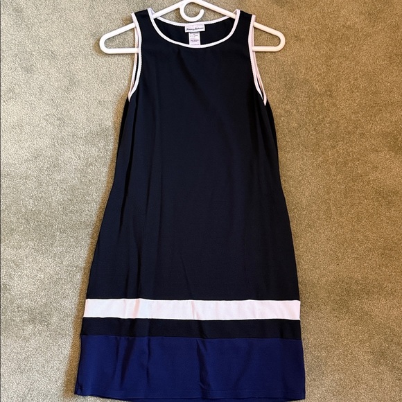 Tommy Bahama Navy and White Striped Mini Dress - Picture 1 of 3